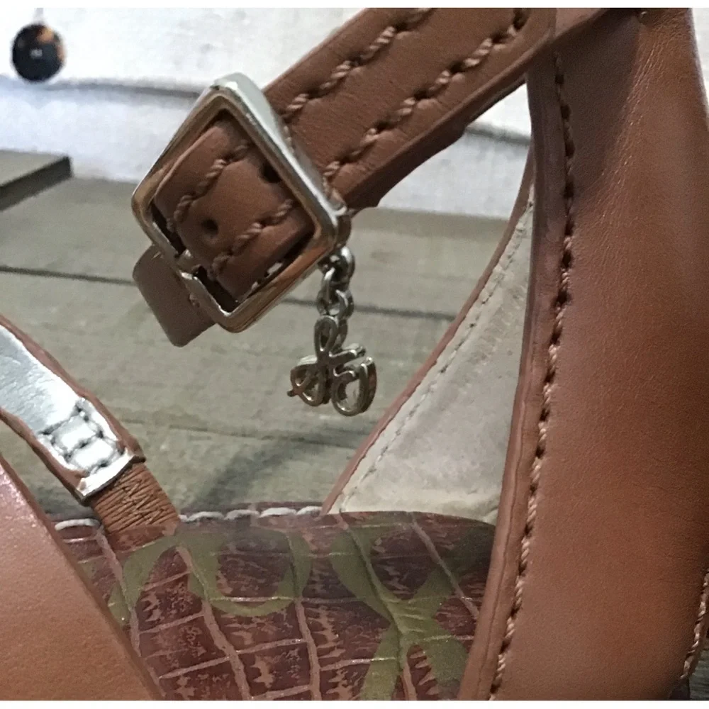 Sam Edelman Gilroy brown leather gladiator sandal.EUC